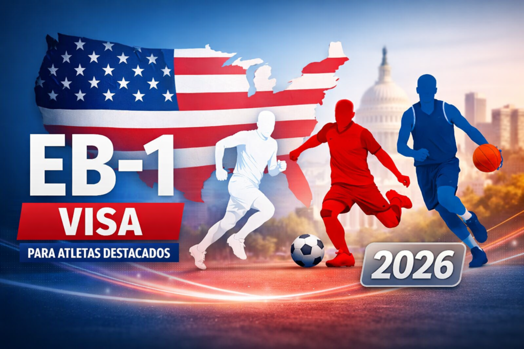 Gráfico del visado EB-1 para atletas con habilidades extraordinarias en Estados Unidos 2026
