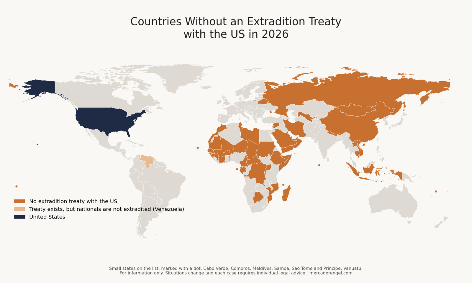 Countries Without Extradition to the US in 2026 2 Countries Without Extradition to the US in 2026